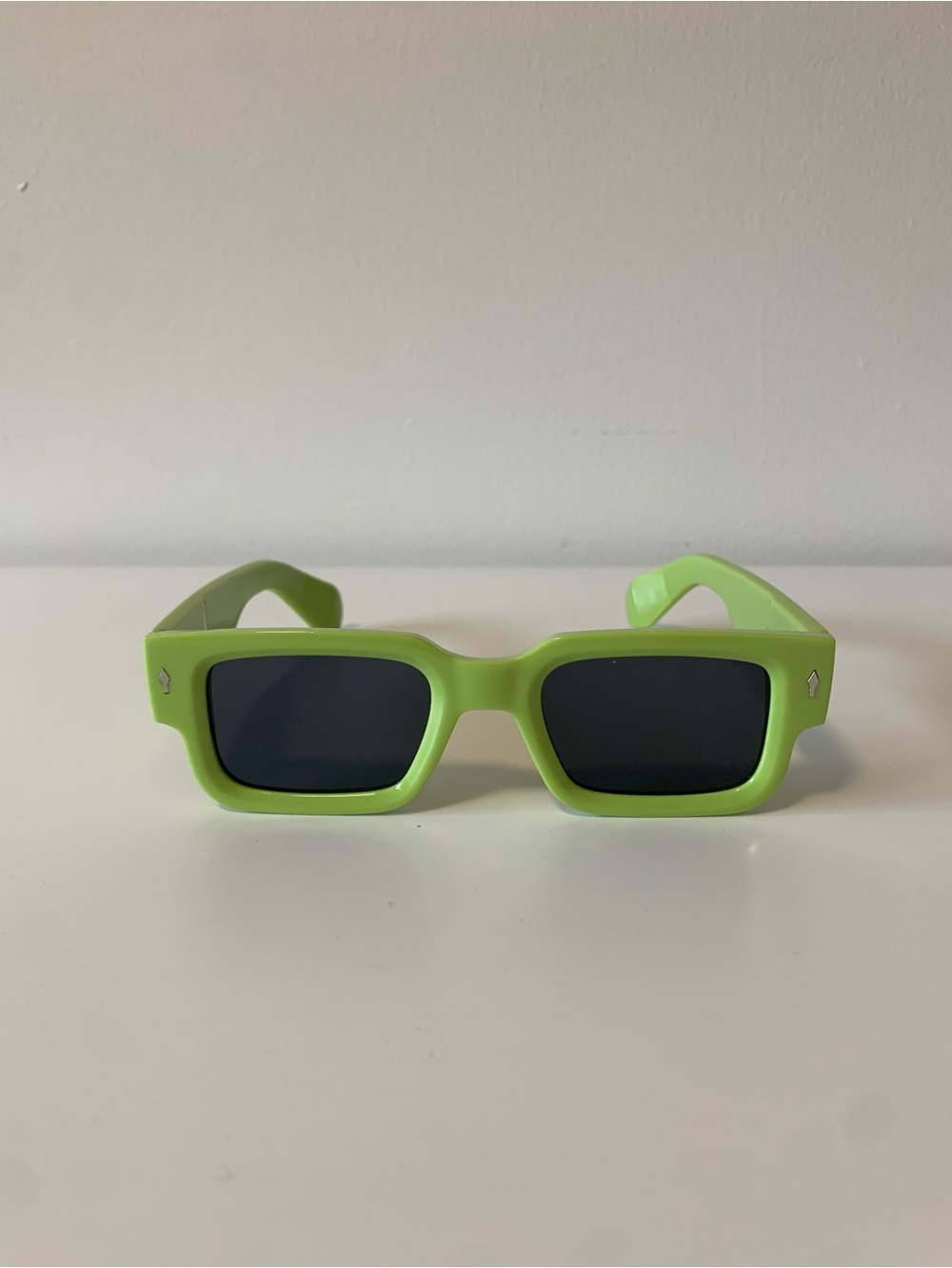 Lime Green Y2K Square Sunglasses | Statement Shades